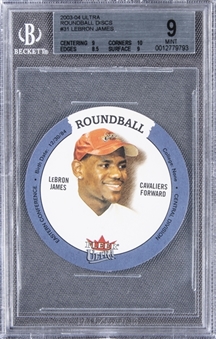 2003-04 Ultra Roundball Discs #31 LeBron James Rookie Card - BGS MINT 9